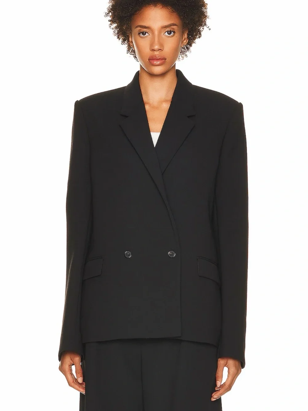 WARDROBE.NYC HB Blazer Double Breasted Wool Black Size M